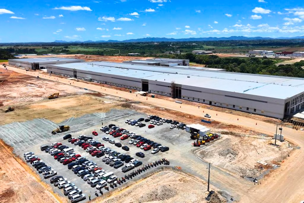 Vista aérea de unidade industrial da LG Electronics